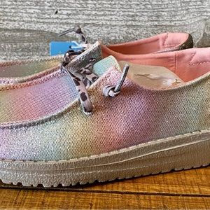 Hey Dude Wendy youth sunset, shimmering multicolored girls youth